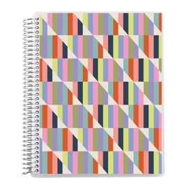 Erin Condren 8.5” x 11” Dot Grid Spiral Notebook, 5mm Dotted Layout with 80 Lb. Paper, Hypnotic Cover, 160 Dot Grid Notebook Pages, Platinum Coil, Stickers Included