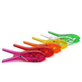 HAB & GUT -MC480- 6 Magnetic Clothes-Pegs colourful, transparent clothespins for fridges, photo ropes