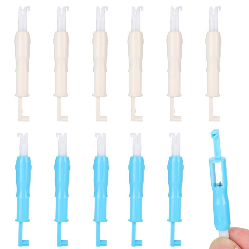 Threader Needle Changer Needle Threader Machines Automatic Tool 12Pcs Sewing