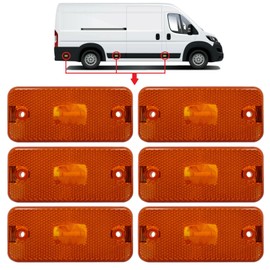 BIAREN 6x Side Marker Indicator Lamp Light Lens Amber For Peugeot Boxer Citroen Relay Fiat Ducato Iveco Daily 2006 Onwards 6303A1 1356794080 71749250