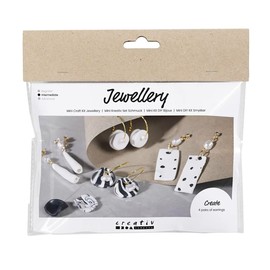 Creativ Mini Craft Set Jewellery, Black, White, 1 Pack, Mulricolour