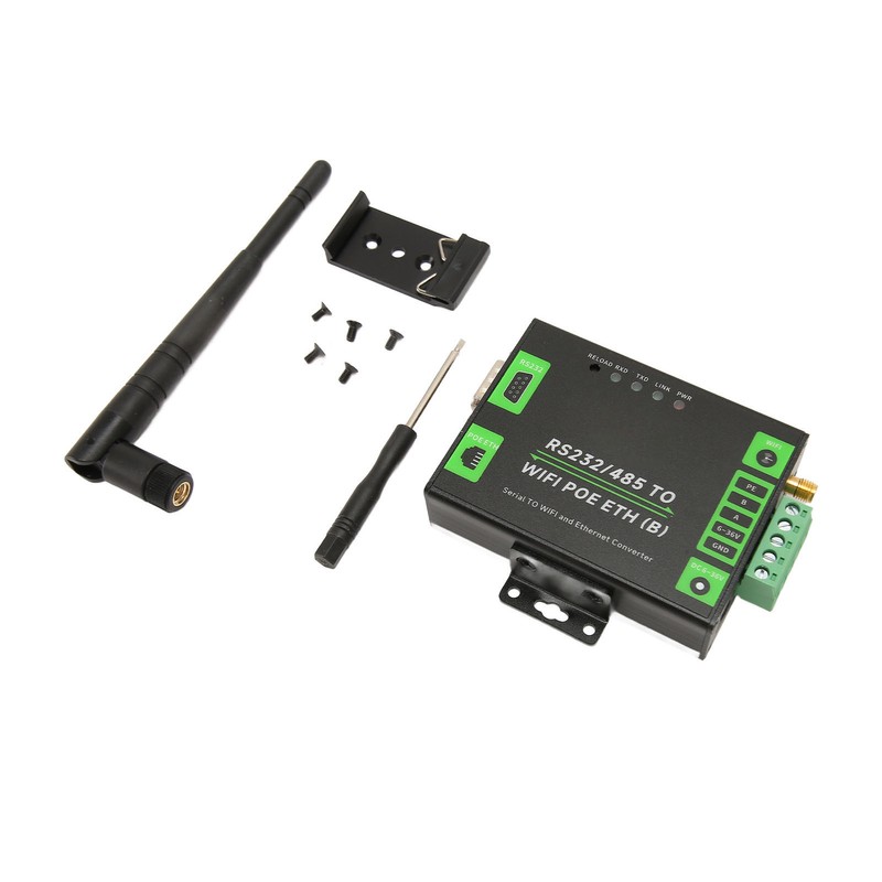 RS232 RS485 to WiFi POE Ethernet Serial Server Converter Multifunction