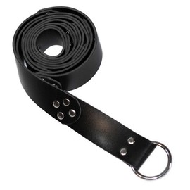 Viking O Ring Buckle Belt, PU Leather Ring Belt, Medieval Rivet Belt, Nordic Renaissance Belt, Retro Knight Belt for Men (Black)