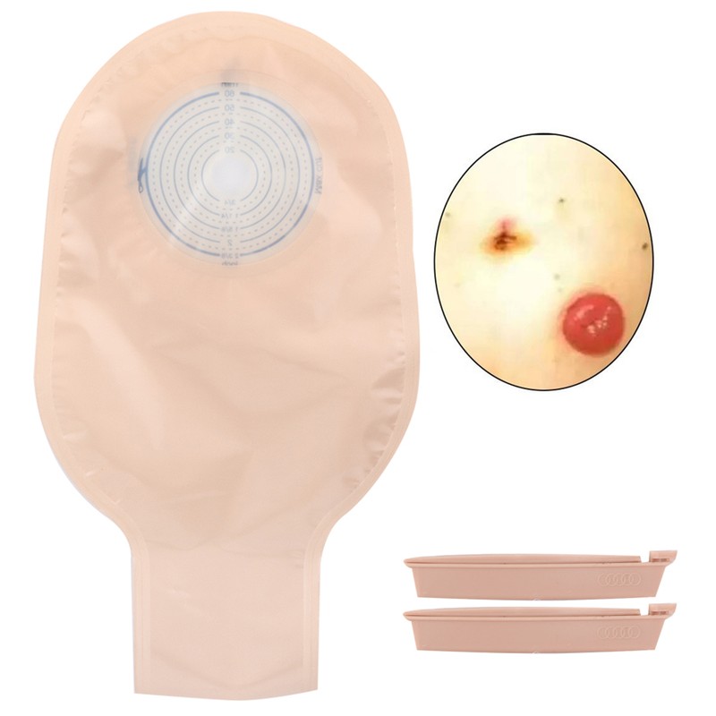 10pcs Disposable Colostomy Bag Soft Skin Friendly Ostomy Bag Pouch