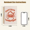 Likjad Inspirational Everything is Figureoutable Crab Spiral Notebook Journal 5.5x8.3,