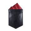 ONLVAN Pocket Square Holder Leather Slim Pocket Square Holder for