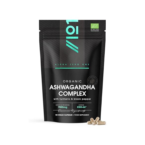 Organic Ashwagandha Complex 7055mg - KSM-66® with Turmeric & Black