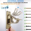 Antimbee 6-Pack No Drill Needed Curtain Rod Holders Brackets, Self
