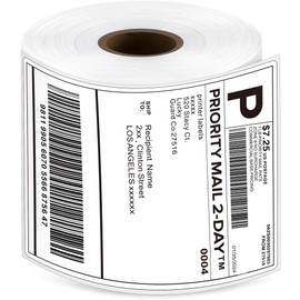 LuckyGuard 4x6 Direct Thermal Labels, Thermal Shipping Labels with Perforated, Commercial Grade, for Thermal Printer, 250 Labels/Roll, 1 Roll