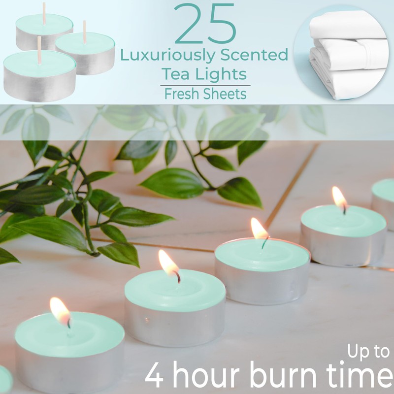 DECO EXPRESS Tea Lights Bulk Pack, 24, 25, 50, 100