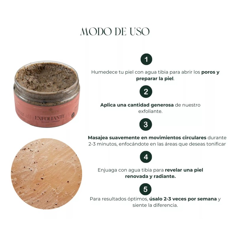 ApiGreen Jabón Exfoliante Y Reafirmante Café Y Naranja Apigreen 250g