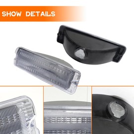 Tonsya For 1991 1992 1993 Dodge D150, D250, D350, W150, W250e, W350 Ramcharger,1991 Dodge D150S, W150S Front Parking turn signal lights housings Clear Lens #55026085, 55026084