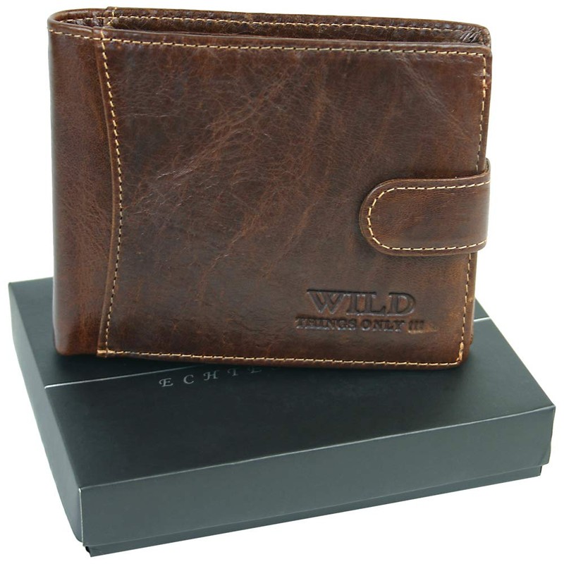 WILD THINGS ONLY !!! Men's Genuine Leather Wallet with RFID