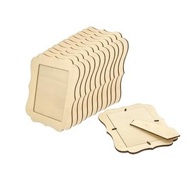 12-Pack Wooden Picture Frames for 5x7 Photos Quatrefoil Shaped Frames Unfinished Wood Photos Frames for DIY Crafts