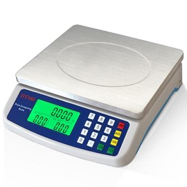 Large Digital Kitchen Scale 40kg/88lb Stainless Steel Price Computing Scale Counting Scale Deli Scale with LCD Display for Baking Bread Cooking Meat P