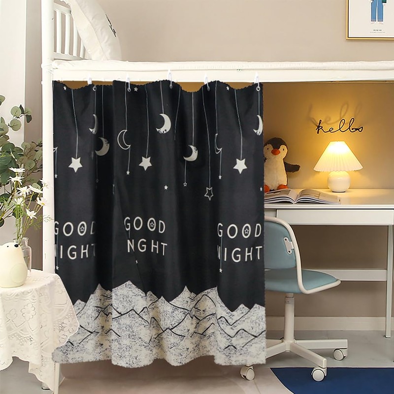 XGOPTS Bottom Bunk Bed Curtains, Students Dormitory Bunk Blackout Bed