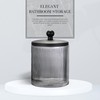 Indecor Home Glass Jar with Metal Lid for Bathroom Organization,