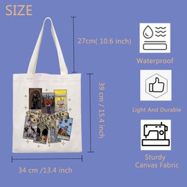 FUNYSO Down The Witch Road Gift Tarot Cards Lover Gift Tarot Witches Gift Witch Movie Inspired lucky Gift Tote Bag (witch road UK)