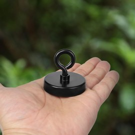 Neosmuk Black Magnet Strong, 100 kg Large Very Strong Magnet, Super Neodymium Large Magnet, High Performance Magnet Ideal for Magnet Fishing.