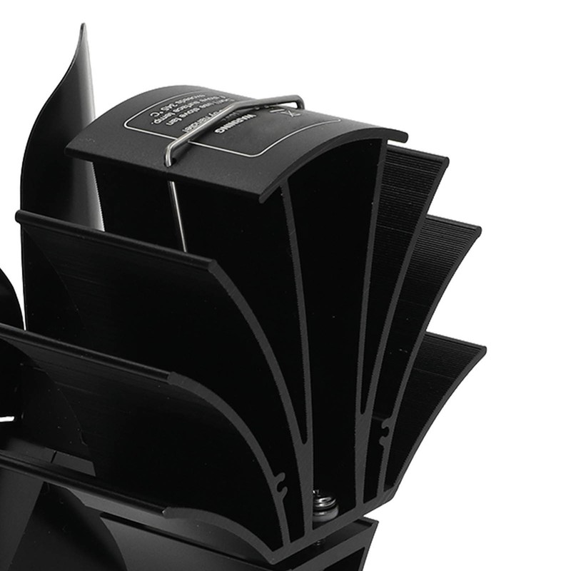Stove Fan Heat Powered Low Noise Aluminium Alloy 5 Blade