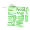 COHEALI 11pcs Stencils Geometric Ruler Stencil Set Plastic Measuring Templates