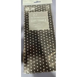 The Gift Wrap Company Gift Tissue Black and White Polka Dot 5 pack