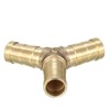 sourcing map 10mm Brass Barb Hose Fitting Tee Y-Shaped 3