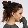 Pack of 3 Velvet Scrunchies with Zip, Flannel Hair Rope