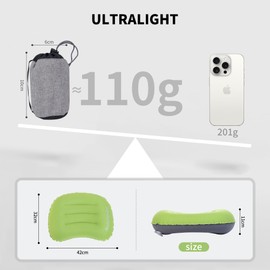 Naturehike Ultra Light TPU Travel Inflatable Pillow U-Shaped Neck Support Pillow for Outdoor Camping Portable Travel Pillow with Optimal Support Ideal for Travel and Sleep On the Go