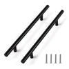 Fatiya 2 Pack 214mm Length Kitchen Cabinet Handles Black, 160mm