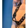 GulCean Snake Choker Necklace for Men Women Titanium Steel Black
