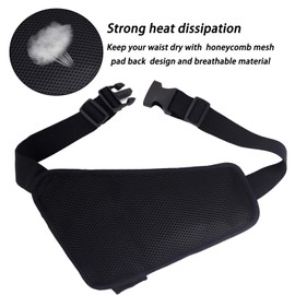 Guyode Bum Bag with Bottle Holder, Running Belt, Running Belt, Hydration Belt Running, with Zip Pockets for Travel, Jogging, Hiking, Dog Walking, Climbing (Bottles Not Included)