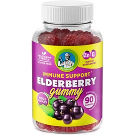 Elderberry Gummies for Kids and Adults (90 Count) - Natural Immune System Booster and Health Support with Black Sambucus Elderberries Extract - Vitamins C and Zinc Herbal Immunity Supplements