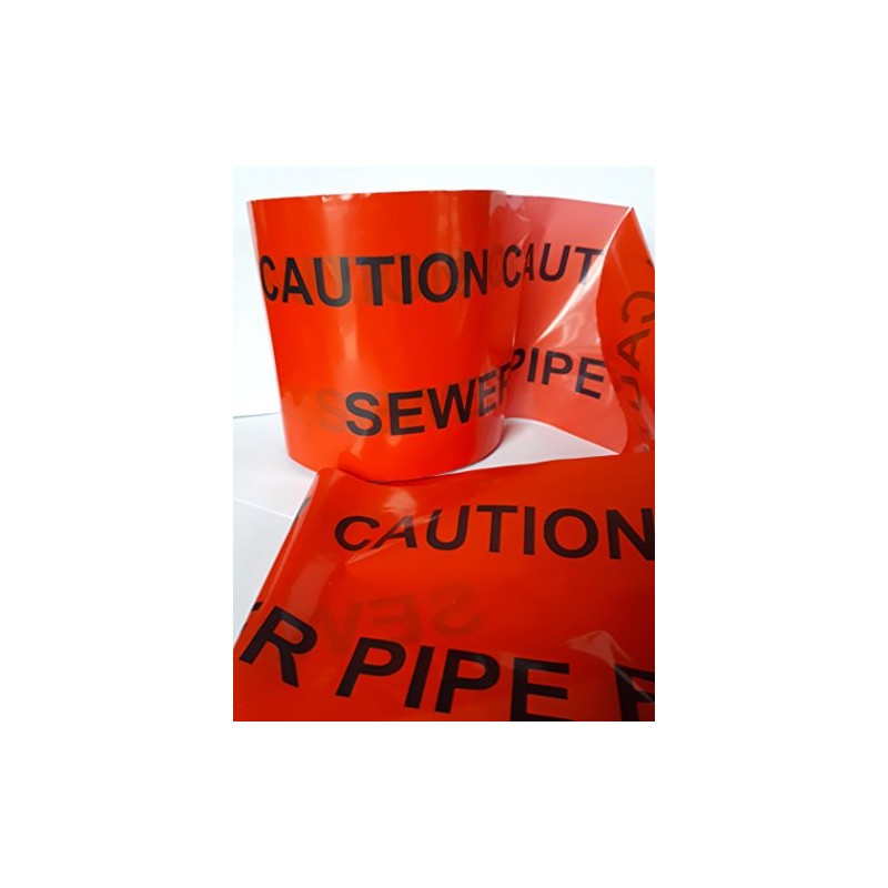 Ali's DIY Sewer Pipe Below Warning Caution Tape - 30