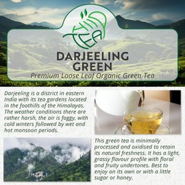 Darjeeling Green Loose Leaf Organic – Premium Indian Green Tea (300g)