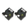 2Pcs Label Tape for D1 Black On White Label Replacement