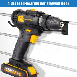 Elesunory 100 Pcs Slatwall Hooks, 4 Inch Heavy Duty Panel Hooks, Slat Wall Hanging Hooks, Slatwall Accessories for Garage Retail Store Display (Black)