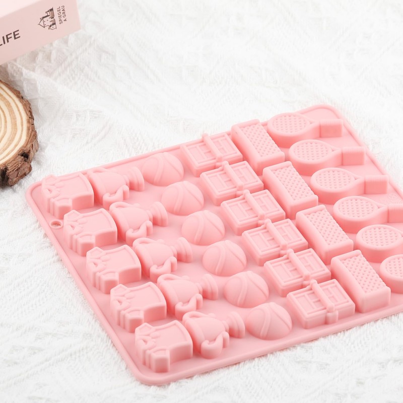 32 Cavity Tennis Sports Silicone Candy Molds Trophy Cup Ball