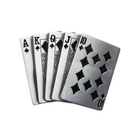 Royal Flush Poker Cards 3D Look Belt Buckle Buckle for Belt Buckle Model 84 – SCHNALLE123