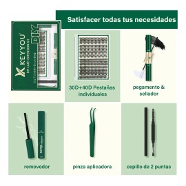 Kit Pestañas Mink Sintético Keyyou Ky-rrkit-30d+40d