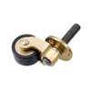 Semetall Solid Brass Swivel Caster with Rubber Wheels for Floor