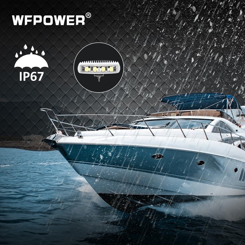 WFPOWER LED Spreader Lights for Boat, 6.3inch 2 Pack 72W