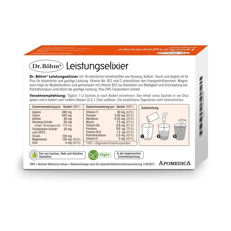Dr Böhm Performance Elixir Shower Granules, Pack of 14
