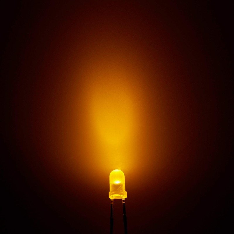 CHANZON 100 pcs 3mm Blinking Yellow LED Diode Lights 1.5Hz