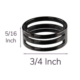 Craft County Jump Ring Opening and Closing Tool - Easy Slip-on Ring with 4 Slots for Jewelry Making - Black Single Pack