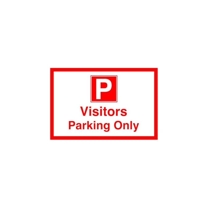Visitors parking only - Safety sign - 1.2mm Rigid plastic