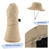 LLmoway Summer UPF50+ Large Bucket Hats with Strap for Men
