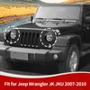 JOSHELA for Jeep JK Angry Eyes Headlight Cover Trim Fit