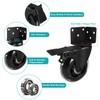 Side Mount Industrial Casters, MALLLALA 3" Heavy Duty L-Shaped Bracket