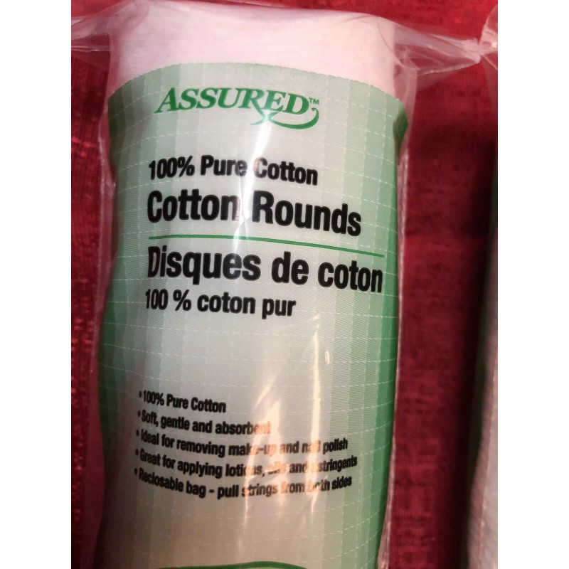 Assured Lot Of 2 - 100% Cotton Rounds, 160-ct. Make